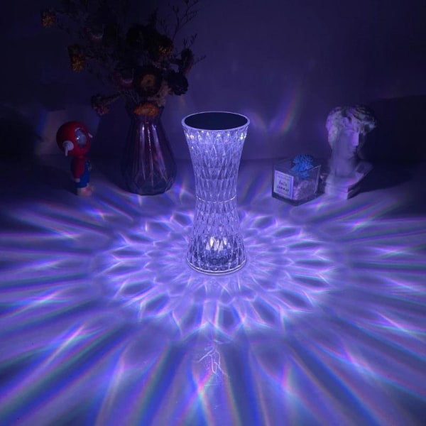 Krystall touch nattlampe - TIKTOK MultiColor av16 Color Touch