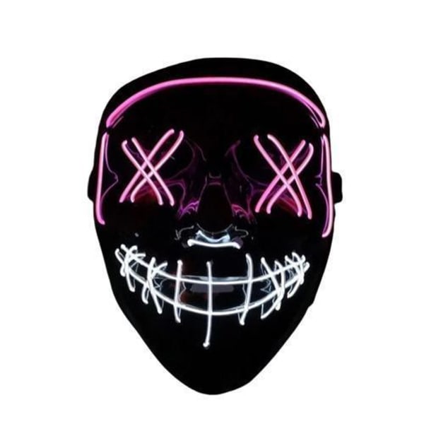 Halloween 2022 - Blande LED-maske - Flere farger Black one size