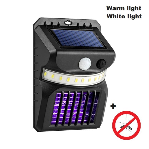 LED / UV aurinkokennolamppu liiketunnistimella Black LLB002029-A