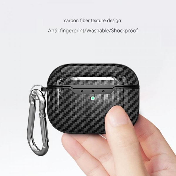 Carbon Fiber Case For Apple AirPods Pro Black Black Carbon case for airpods pro