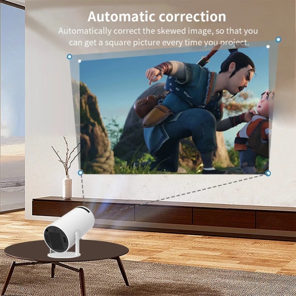 Forbedret multimedieoplevelse: WiFi og HDMI-projektor White one size