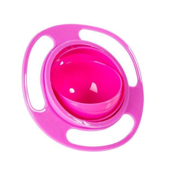 Spillsäker matskål perfekt för bebisar Pink Rosered - CR