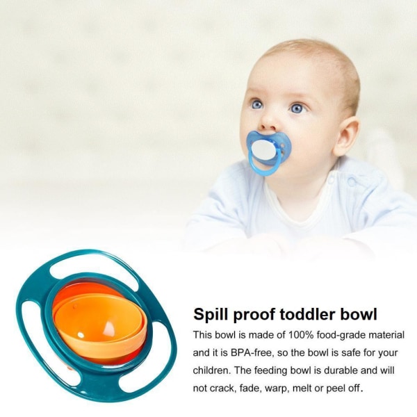 Anti spill matskål perfekt for babyer Blue Blue - CR