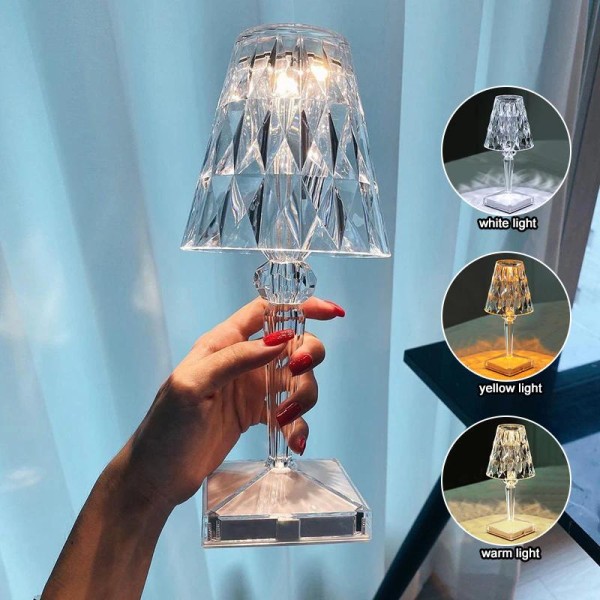 Diamantliknande Bordslampa Med Färgkontroll Touch - TikTok multifärg