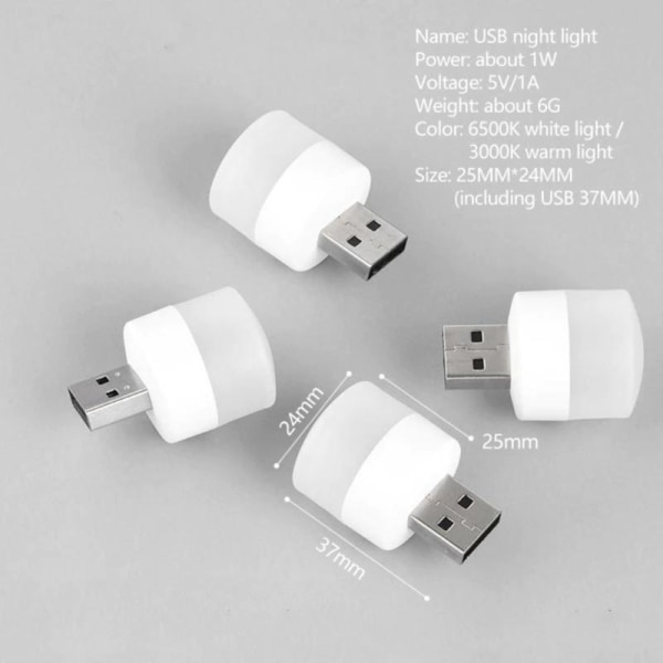 USB-pistokelamppu White