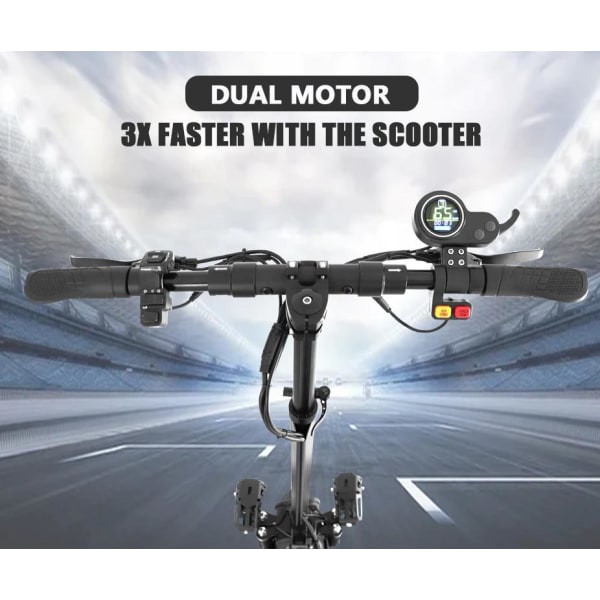Kraftfull el scooter upp till 80 KM/H - OLIKA MODELLER Black X500 - 2400W - 48V 18AH - With seat