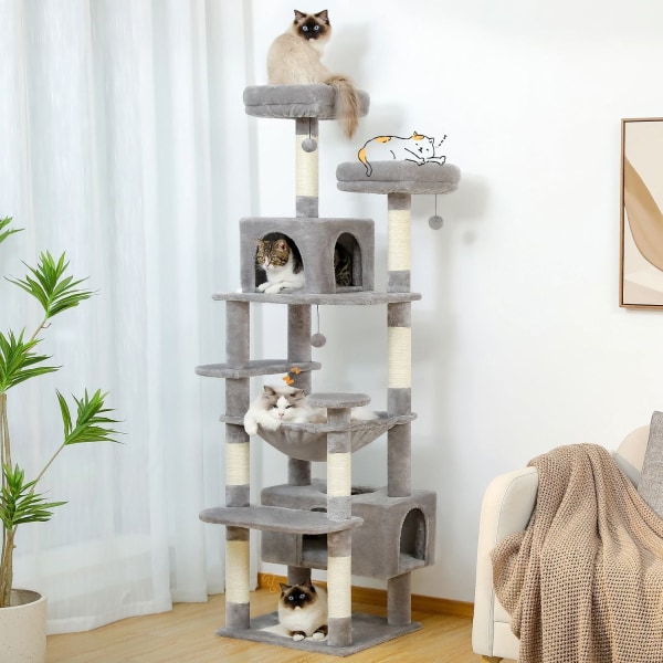 Monitasoinen Cat Tower -leikkikenttä GraphiteGrey Gray