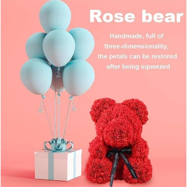 Ruusuista tehty nalle - täydellinen lahja ystävänpäiväksi! Red Teddy Red Roses