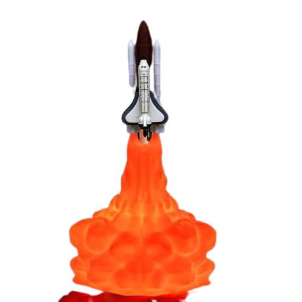 3D-yövalo - avaruusraketti Red