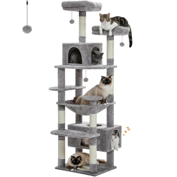 Cat Tower Lekeplass på flere nivåer GraphiteGrey Gray