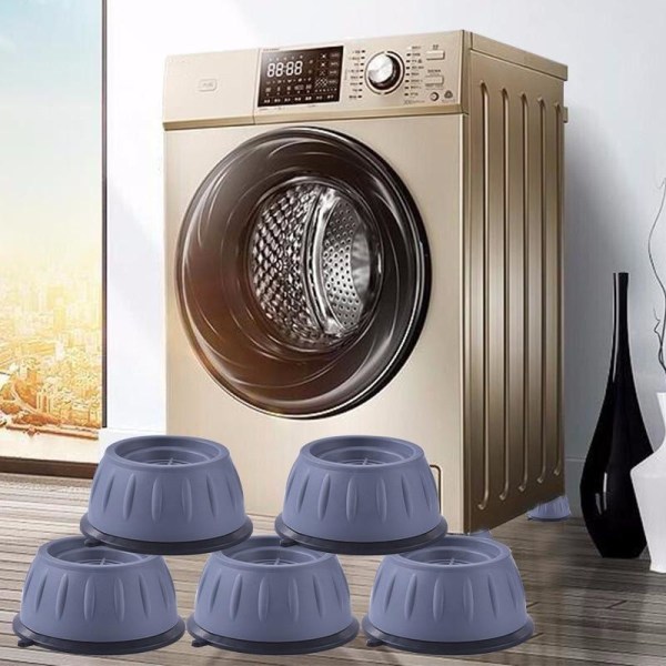 Vibrationsdæmpende maskinfødder til vaskemaskiner Grey one size