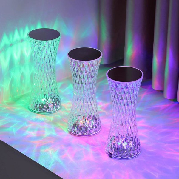 Krystall touch nattlampe - TIKTOK MultiColor av16 Color Touch