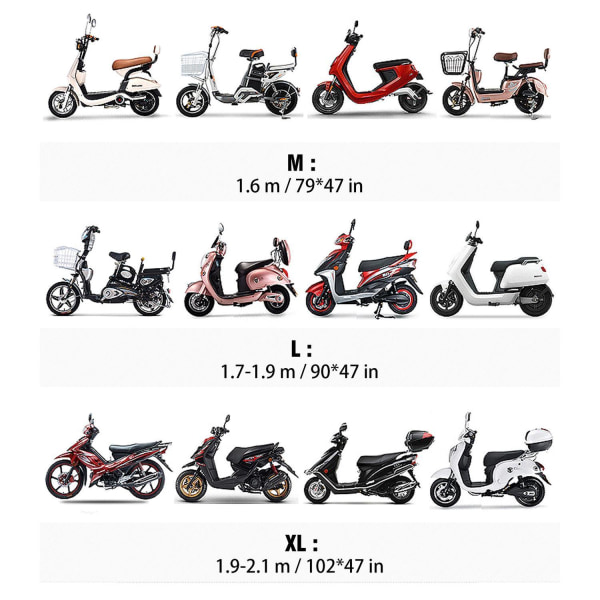 Vandtæt beskyttelse til scootere, cykler og knallerter Transparent Waterproof Scooter Cover (XL)