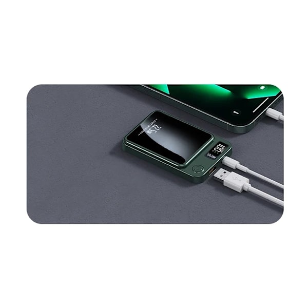 Magsafe Magnetic Wireless Power Bank  10000mah White Green 20W