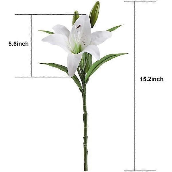 Artificial Flowers, 5 Artificial Latex Lilies