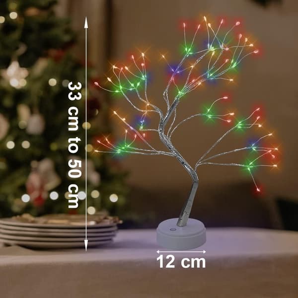 Flerfarget LED bjørketrelampe, hjemmedekorasjon Parent