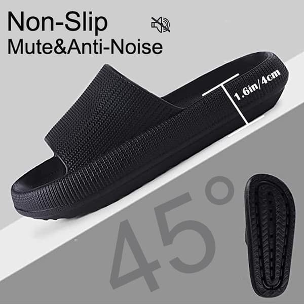 Platform cloud slippers til kvinder, sort black 36-37