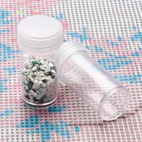 Diamantmaleri Boreflasker Perler Oppbevaringsbeholder 24 stk 24pcs Bottles with box&1 Lable