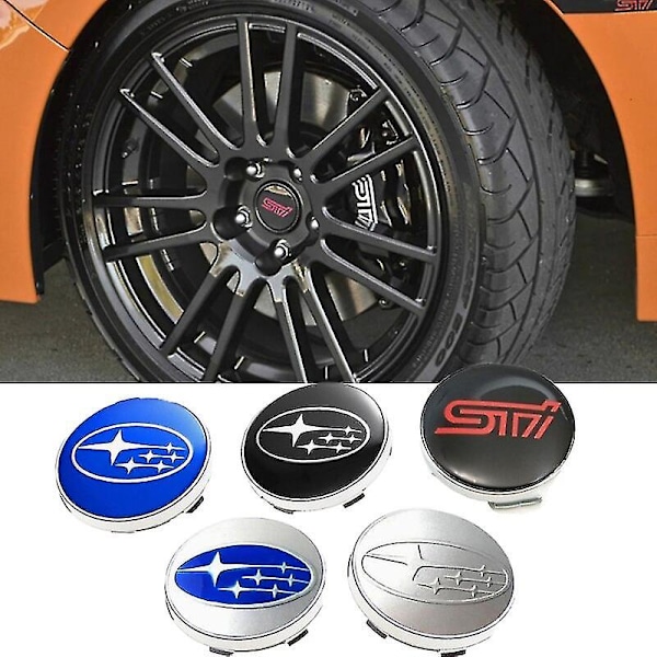 4 st 60mm Bilstyling Hjulcentrum Navkapslar för Subaru Sti Wrx Forester Outback Impreza Legacy Xv Tribeca Tillbehör Shry G