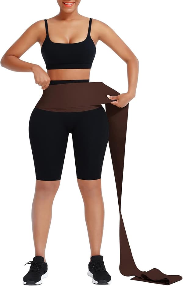 Waist Trainer for kvinner, formende midjebelte, elastisk magebelte, svart black 6m