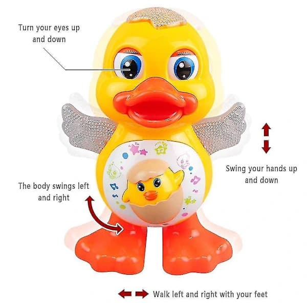 Electronic Dancing Duck with Music and Lights - Educational Interactive Toy for Kids