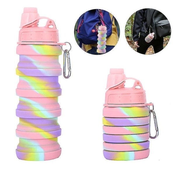 Galaxy Kids Vattenflaskor Regnbåge 500ml Vattenflaska Flickvattenflaska Läckagesäker Burkar Barn Dricksflaska Färg 2