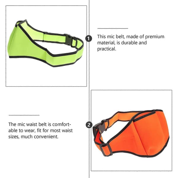 A 4-piece wireless microphone accessory set, including a teacher microphone belt, microphone belt, and sound insulation tape.