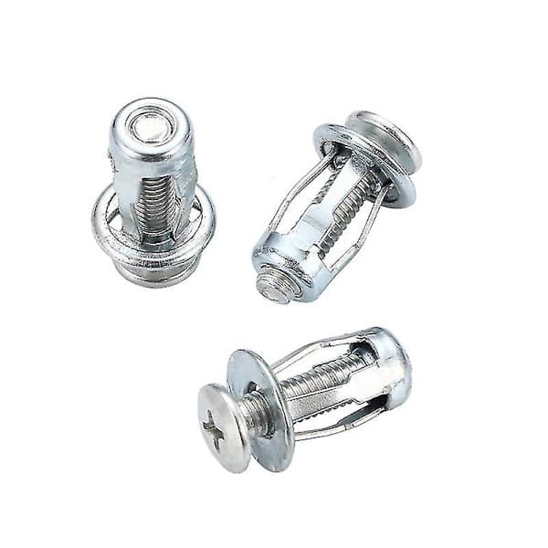 15 M4 M5 M6 M8 kronmutter, dragmutter, metallskruvar för fordon för ihålig plåt kronmutter, expansionslyktor - 15pcs M6