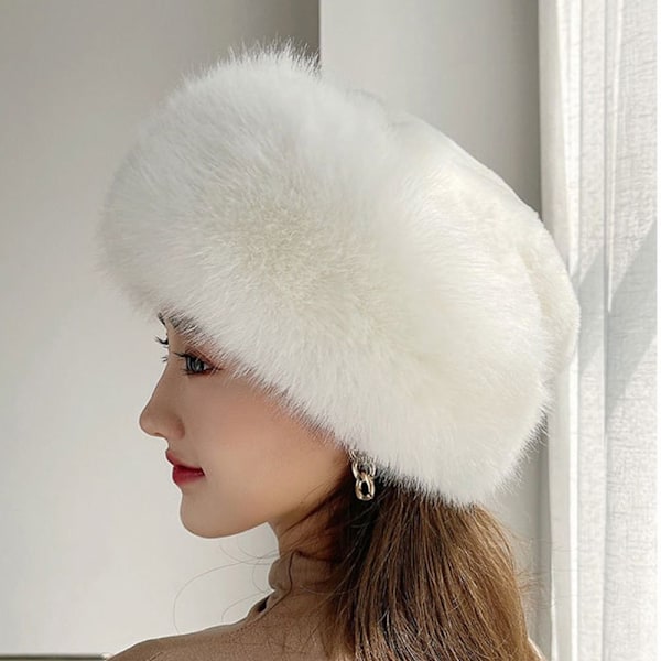 Falsk pelshat Russisk hat SORT Black