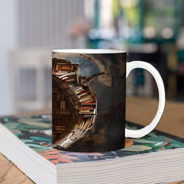 Bokhylla Mugg Bokälskare Kaffe Mugg 10 10 10 10