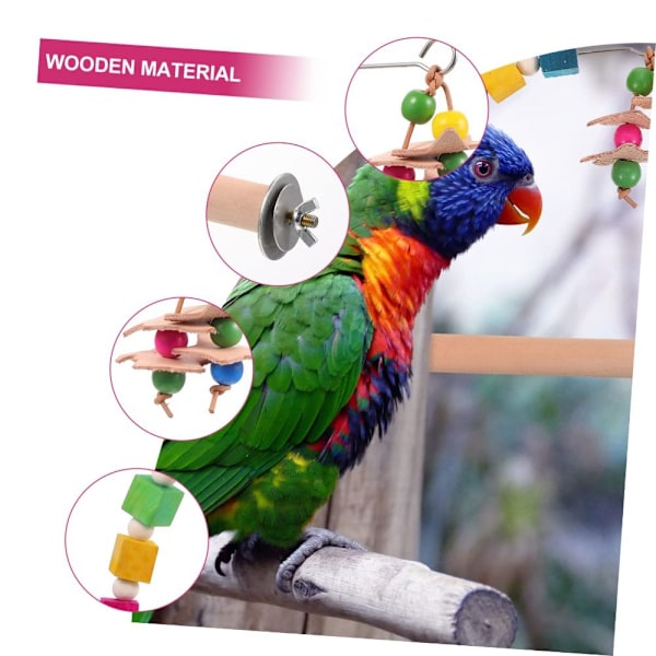Parrot Stående Pinne Fågelpinne Stativ Fågelhängmatta Stativ