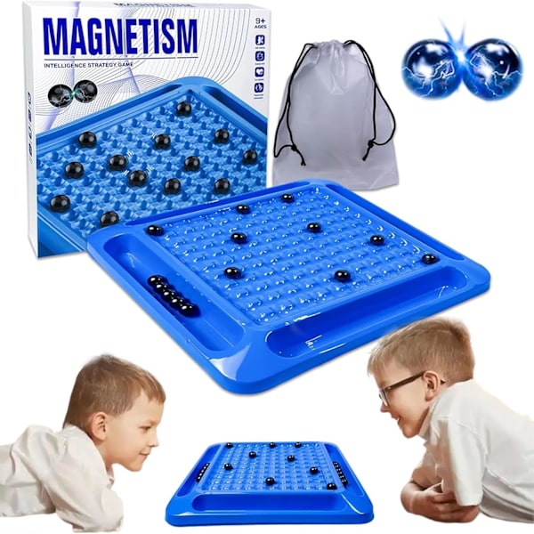 Magnetisk skaksæt, slagskak, magnetisk brætspil, pædagogisk skak, dam, julegave til børn (Strafbræt) Penalty Disk