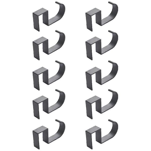 10 Irregularly Shaped Desk Hooks, Hanging Bag Holders for Student Desks, Removable Bag Holders for Office, Grey.