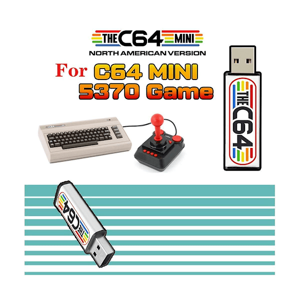 USB-minne för C64 Mini Retro spelkonsol Plug and Play USB-minne U-disk speldisk med 5370 spel