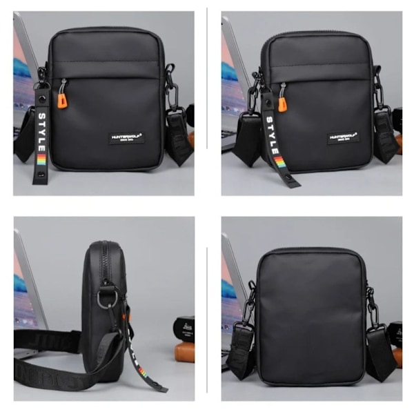 Messenger Väska Axelremsväska Crossbody Pouch SVART black
