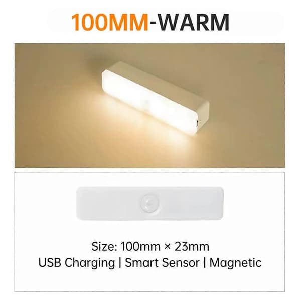 Wireless Sensor Light for Cabinet/Wardrobe, LED Night Light for Kitchen Countertop 100mm4 in Warm White