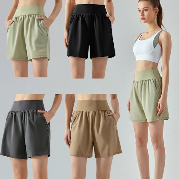 Jooga Shorts Urheilushortsit VIHREÄ XL vihreä green XL