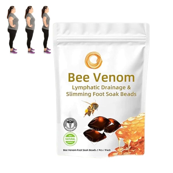 Bee Venom Lymfdränage & Bantning Foot Soak Beads, Bee Venom Foot Soak Body Detox Foot Soak Beads 7st 14 Pcs