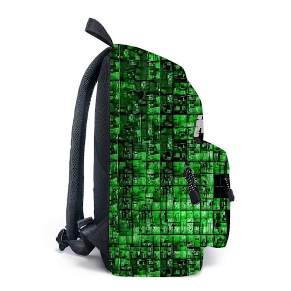 Sort Minecraft-rygsæk til drenge, one size fits all