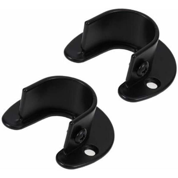 Väggmonterat klädstångsfäste, gardinstångsfäste, duschdraperistångsfäste, lämpligt för klädstänger med en diameter på 3,2 cm, 2-pack
