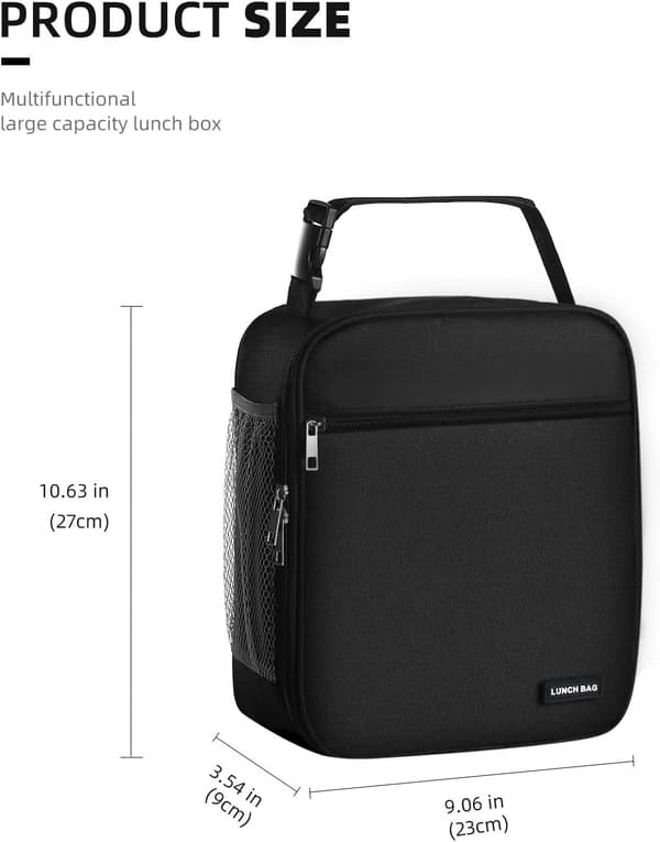 Unisex matboks, stor kapasitet, gjenbrukbar lunsjpose