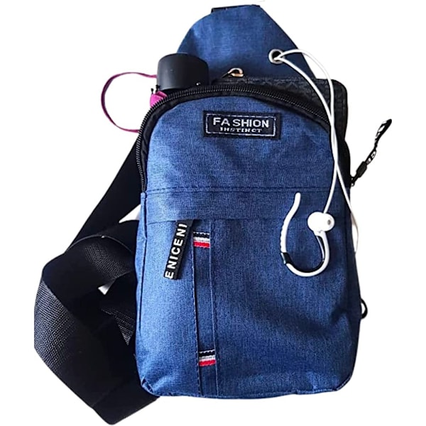 Generisk Fashionabel axelväska för män, klassisk smal väska, bröstväska, crossbody-väska, multifunktionell