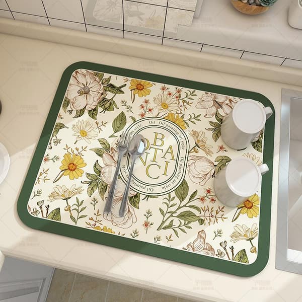 Snabbtorkande, värmebeständig, halkfri diskmatta D