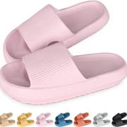 Rosa platform molntofflor för kvinnor pink 38-39