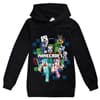 Minecraft Langermet Hettegenser Pullover for Barn i Svart black 130cm