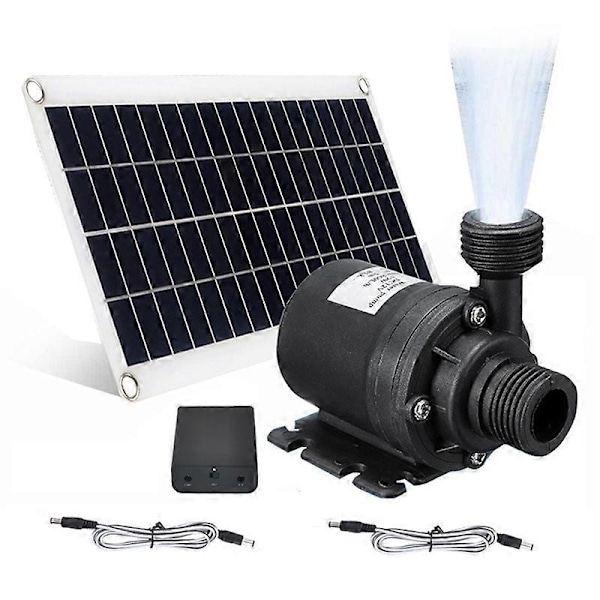 (Specialerbjudanden!) 50W Solvattenpump 800L/H DC12V Solvattenfontänpump Lågt Ljud för Trädgård Familj Vattenfontän - Perfekt
