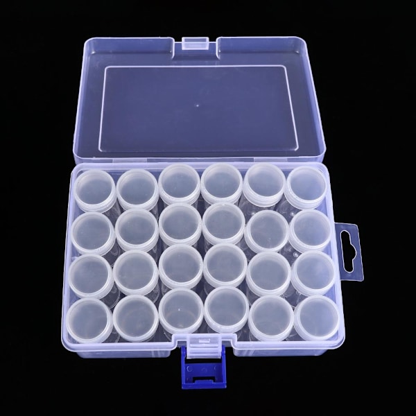 Diamantmaleri Boreflasker Perler Oppbevaringsbeholder 24 stk 24pcs Bottles with box&1 Lable