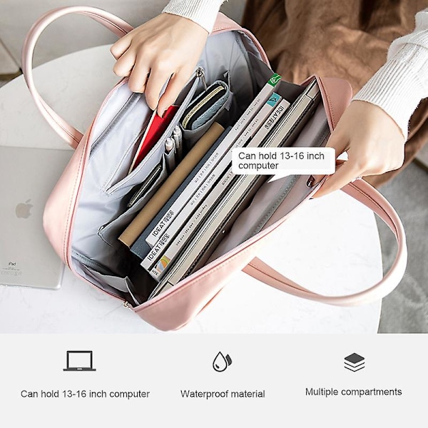 Datorväska för kvinnor, portfölj, datorväska, dokumentväska, iPad-väska, handväska, axelväska, remväska, tillbehör Y