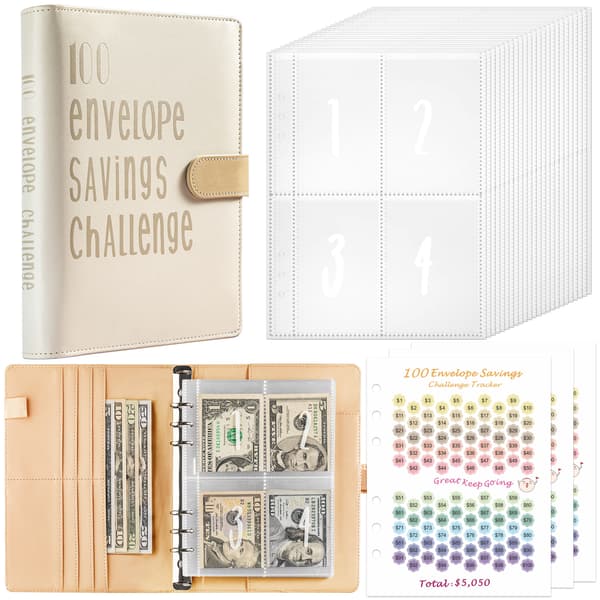 Sparutmaning Kontantkuvert Budgetmapp Beige Beige 380