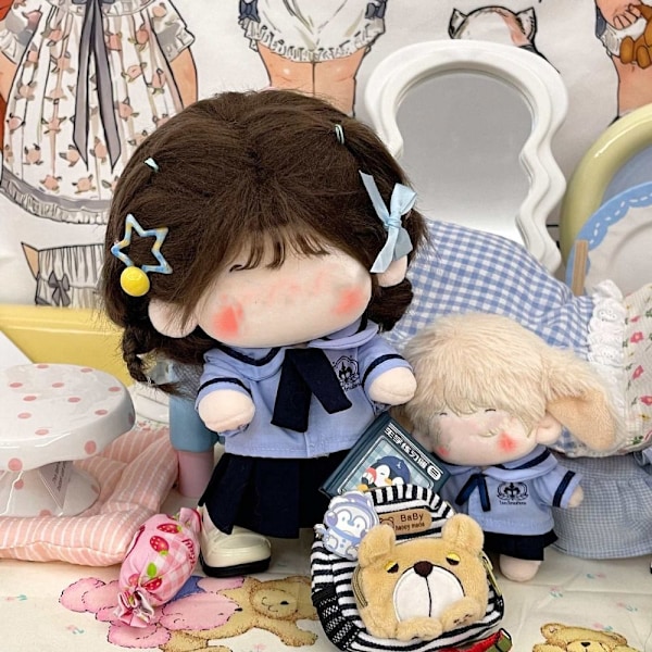 Nukkekostyymi Mini Koulupuku TYTTÖ-20CM TYTTÖ-20CM girl-20cm girl-20cm